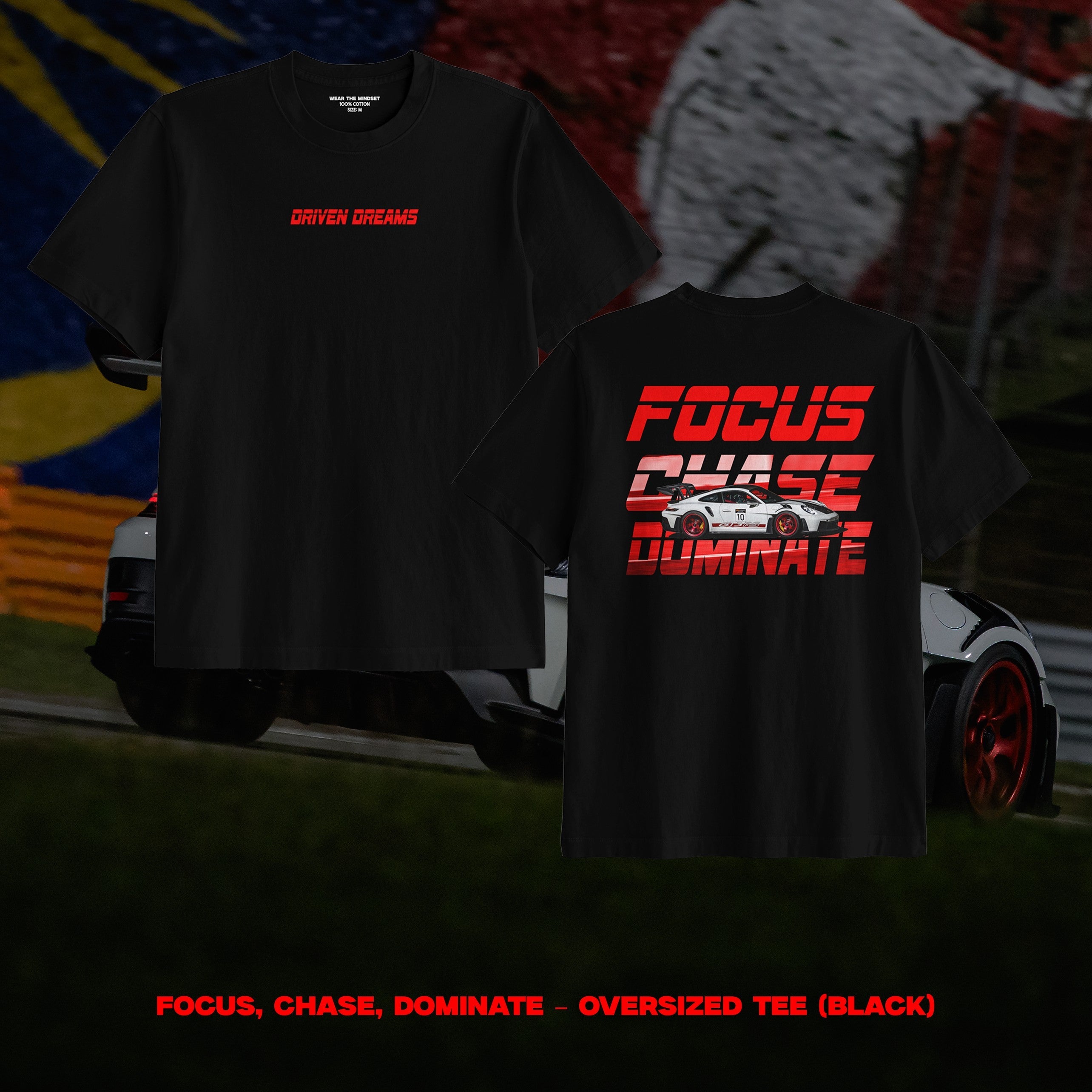 FOCUS, CHASE, DOMINATE – OVERSIZED TEE (UNISEX)